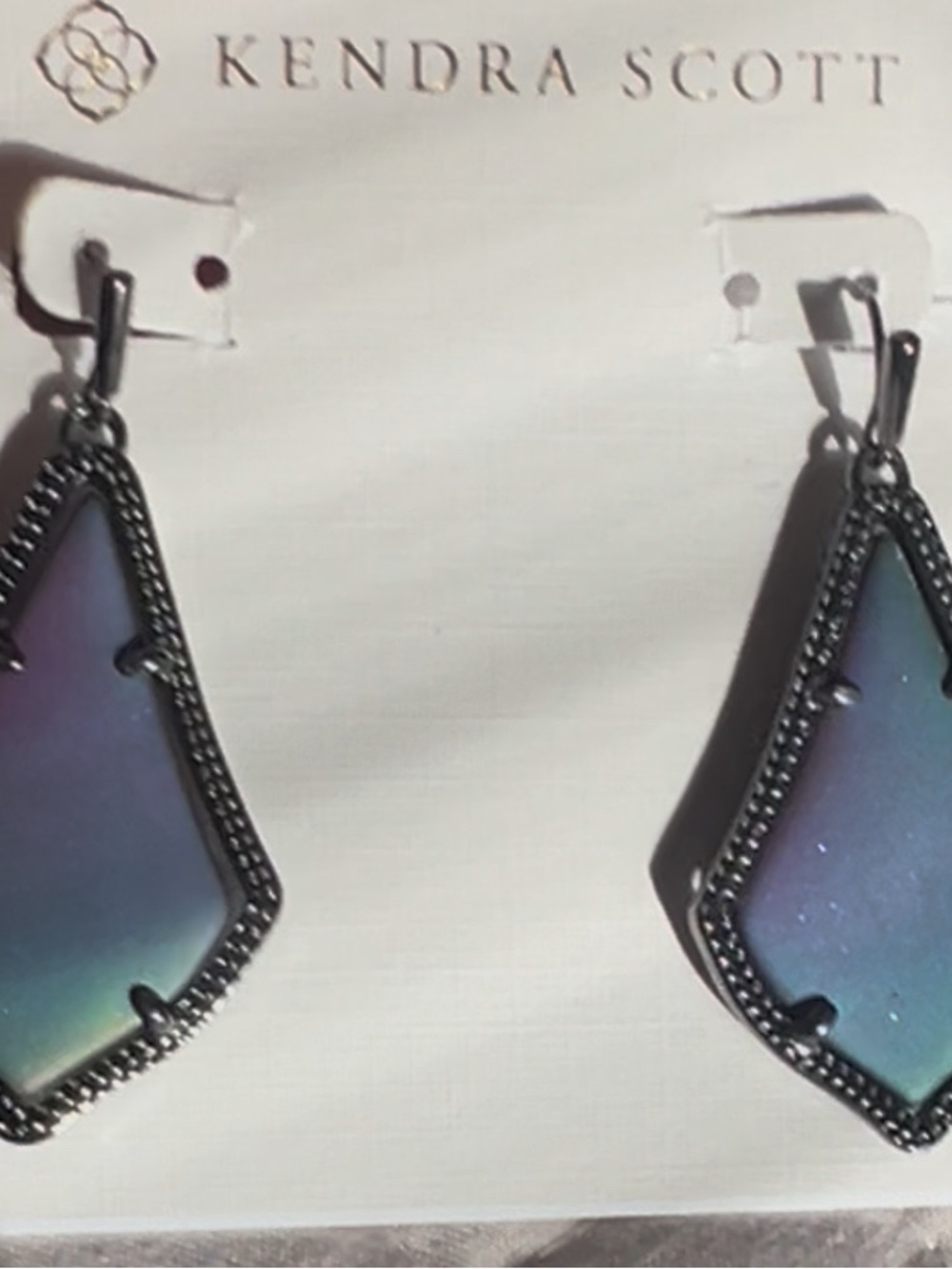 Kendra Scott Gunmetal/matte galaxy Alex earrings - Picture 4 of 4